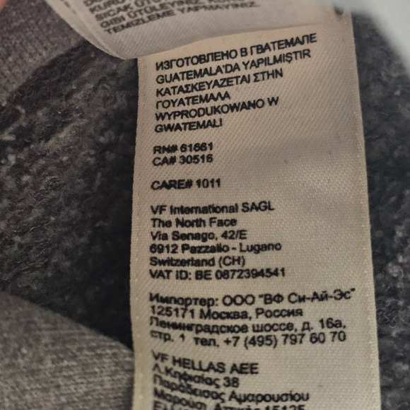 The North Face Mens Gray Pullover Hoodie Sweatshirt Size M Logo Fleece Cotton - Picture 12 of 14